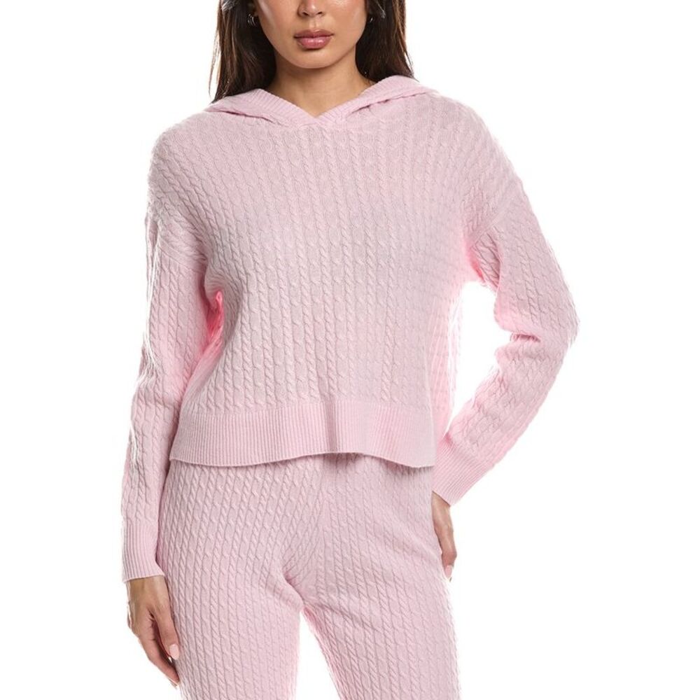 The Cashmere Project Womens  Baby Cable 100% Cashmere Hoodie, Pink